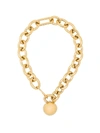 JIL SANDER GOLD-PLATED DOME CHAIN NECKLACE