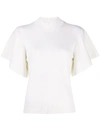 CHLOÉ RUFFLE-SLEEVE TOP