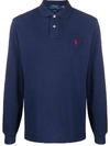 Polo Ralph Lauren Long-sleeved Polo Shirt With Classic Collar In Blue