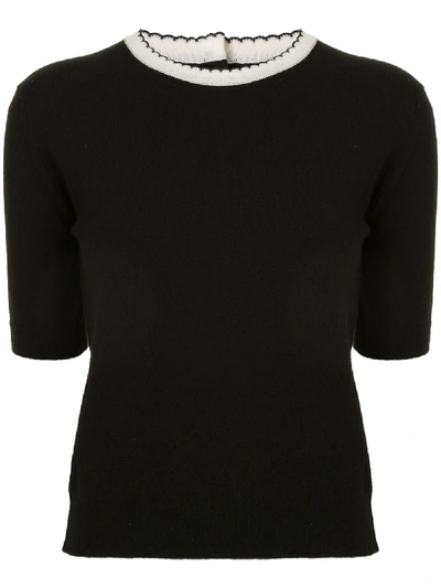 Pre-owned Chanel 1994 Knitted Top In Black