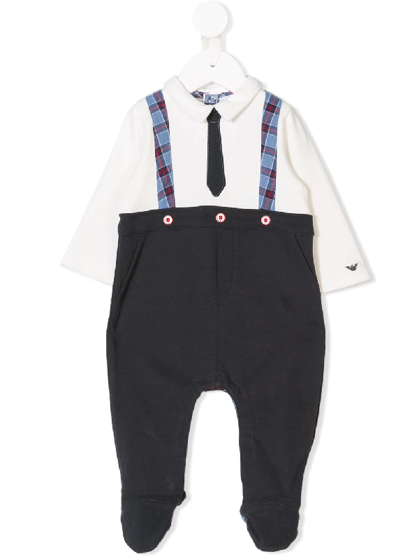 Emporio Armani Babies' Jumpsuitstyle Romper In Blue ModeSens
