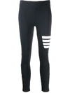 Thom Browne Compression Tights With 4-bar In Polyamide Stretch Interlock In Grey