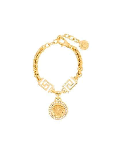 Versace Medusa-charm Rolo-chain Bracelet In Gold