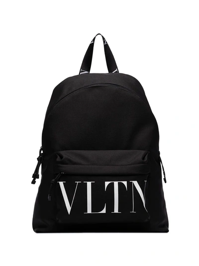 Valentino Garavani Large Logo Print Backpack In Black