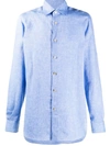 KITON POINTED COLLAR LINEN SHIRT