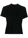 Song For The Mute Slit Detail Crew Neck T-shirt In Black