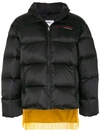 Doublet Fringed Puffer Coat In Black