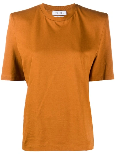Attico Jersey T-shirt In Brown