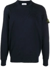 Stone Island 63020 Crew Neck Sweatshirt Navy Blue In Blue