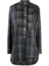 LOEWE OVERSIZED ASYMMETRIC CHECKERED SHIRT