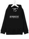 GIVENCHY LONG SLEEVE GRAPHIC LOGO PRINT HOODIE