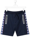 Dsquared2 Logo Stripe Track Shorts In Blue