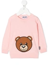MOSCHINO LONG SLEEVE EMBROIDERED TEDDY JUMPER