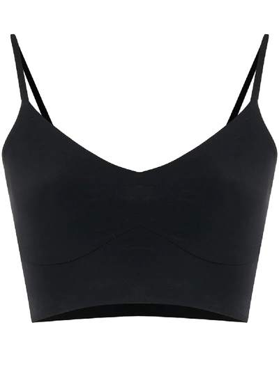 Murmur Base V-neck Cropped Top In Black