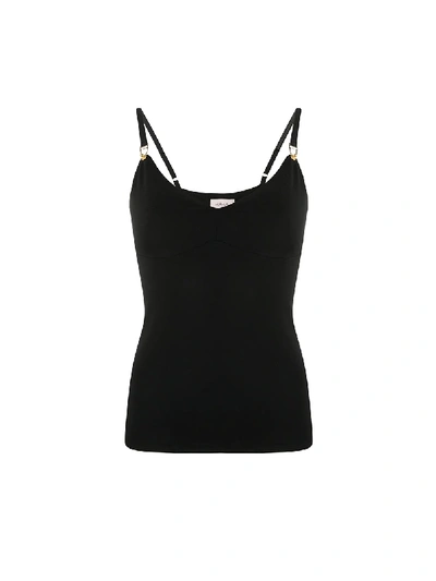 Murmur Skin V-neck Top In Black