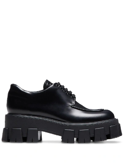 Prada Black Platform Creeper Derbys