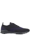 KITON KNIT-UPPER LACE-UP SNEAKERS