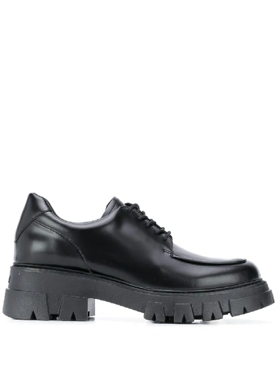 Ash Platform Lace-up Shoes In Black