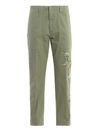 Dondup Dylan Embroidered Trousers In Green