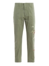Dondup Dylan Embroidered Trousers In Salvia