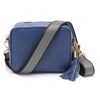 ELIE BEAUMONT Crossbody Navy Blue Silver Chevron