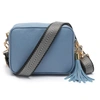 ELIE BEAUMONT Crossbody Light Blue Silver Chevron