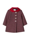 GUCCI RED COAT WITH GG PATTERN,629477XWALI 4668