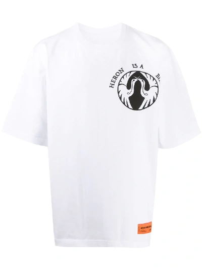 Heron Preston Bird Print T-shirt In White