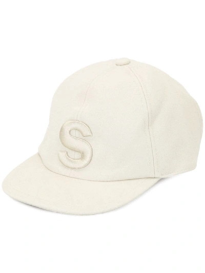 Sacai Logo Embroidered Baseball Cap In Neutrals