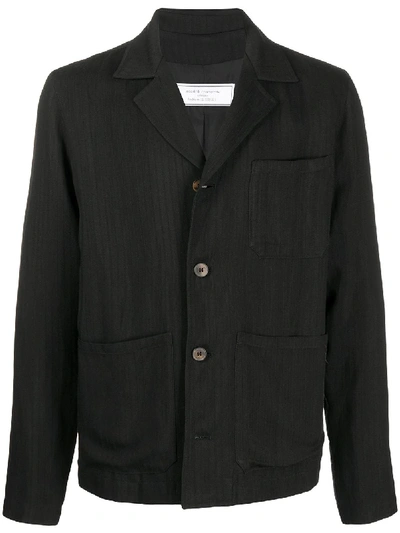 Société Anonyme Notched Collar Shirt Jacket In Black