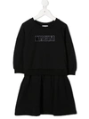 MOSCHINO LONG SLEEVE LOGO DRESS