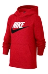 Nike Kids' Big Boys Club Fleece Sportswear Pullover Hoodie In University Red