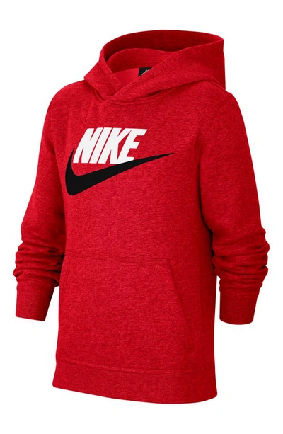 Nike Kids' Big Boys Club Fleece Sportswear Pullover Hoodie In University Red