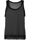 Valentino Silk Tank Top In Black