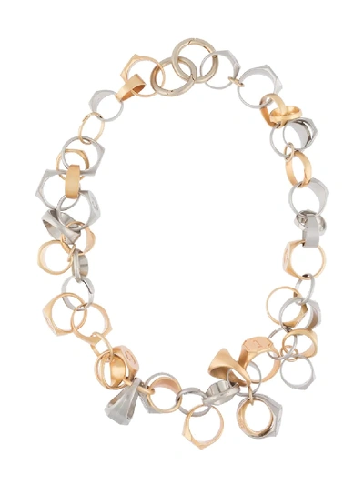 Sacai Ring Chain Necklace In Gold