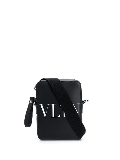 VALENTINO GARAVANI Rockstud Full-Grain Leather Messenger Bag for Men