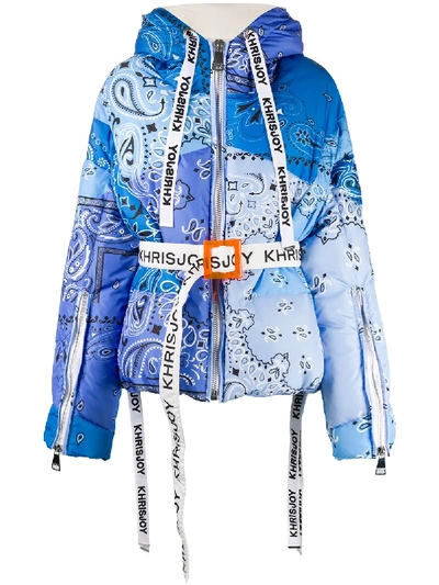 Khrisjoy Paisley Padded Jacket In Blue