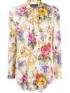 BOUTIQUE MOSCHINO FLORAL PUSSY-BOW BLOUSE