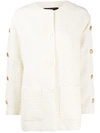 BOUTIQUE MOSCHINO BUTTON-UP TWEED JACKET
