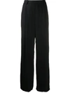 Vince Pleated-detail Straight-leg Trousers In Black