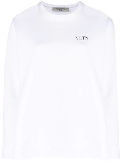 Valentino Vltn Sweatshirt In White
