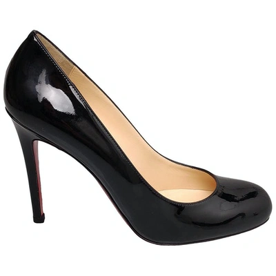 Pre-owned Christian Louboutin Fifi  Black Patent Leather Heels