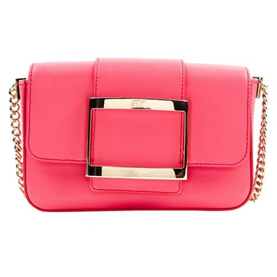 Pre-owned Roger Vivier Pink Leather Handbag