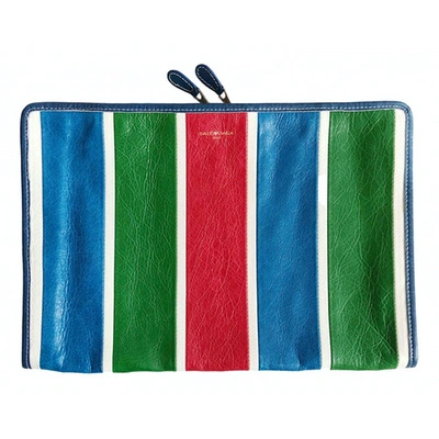 Pre-owned Balenciaga Bazar Bag Multicolour Leather Clutch Bag