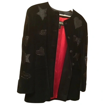Pre-owned Escada Black Velvet Jacket