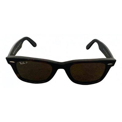 Pre-owned Ray Ban Original Wayfarer Brown Sunglasses