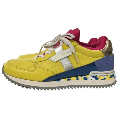 Pre-owned Dolce & Gabbana Multicolour Leather Trainers