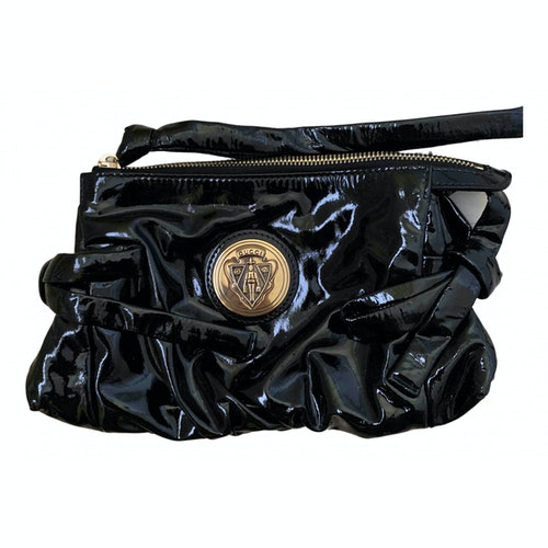 Pre-Owned Gucci Hysteria Black Patent Leather Clutch Bag | ModeSens