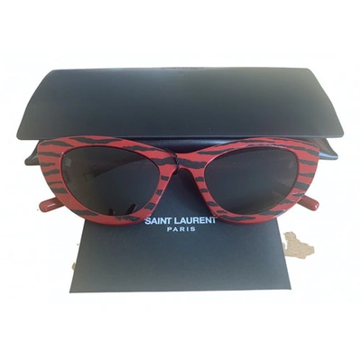 Pre-owned Saint Laurent Lily Red Sunglasses