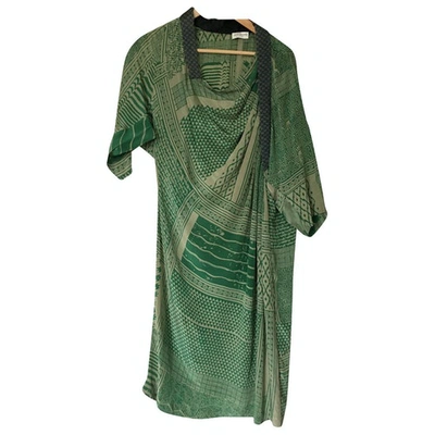 Pre-owned Dries Van Noten Green Silk Dress
